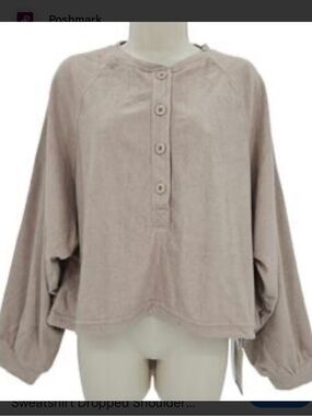 Halara Button-Front Cropped Henley